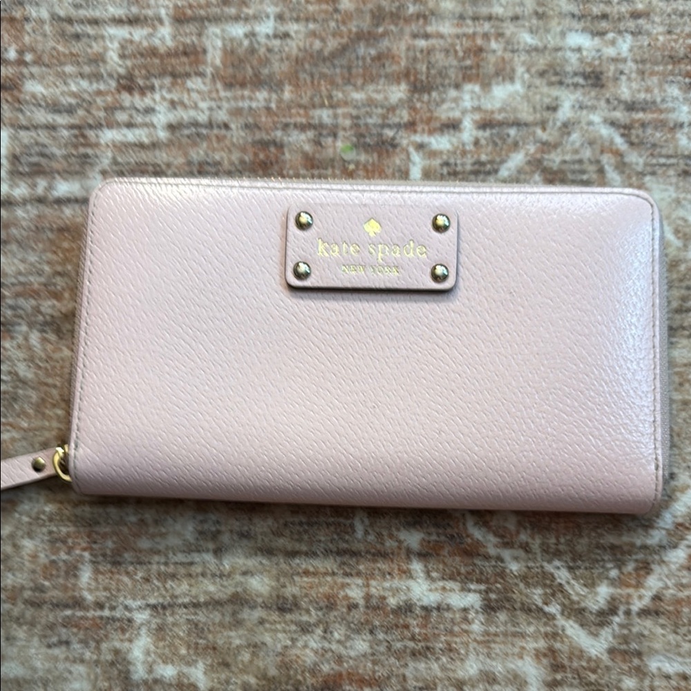 Kate Spade Pink Saffiano Leather Wallet